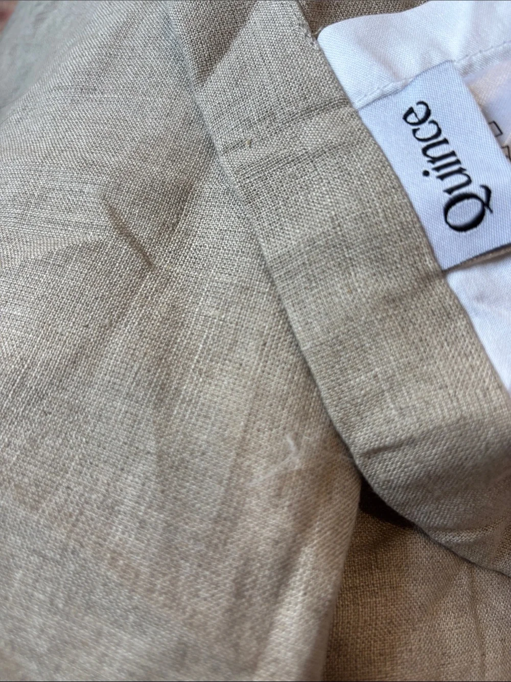 Quince Linen Curtain Panel in Dark Flax 48”x96” Single Panel